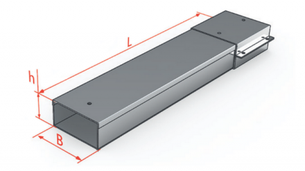 Короб кабельный СП 500х100 1 мм длина секции 3 м.