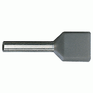 Двойной втулочный изолир. наконечник 2x1,5мм2, длина втулки 8мм (черный)