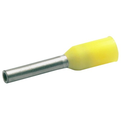 Наконечник втулочный изолир. 0,25мм2, длина втулки 8мм (цв. ряд 2, цвет св. жёлтый)