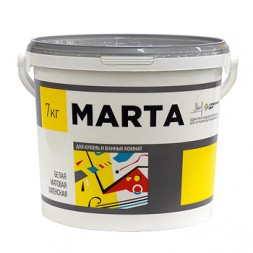 Краска Марта д/гостиных и спален белая, 7кг